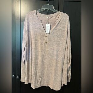 DOLNINE Womens V Neck Long Sleeve Tunic